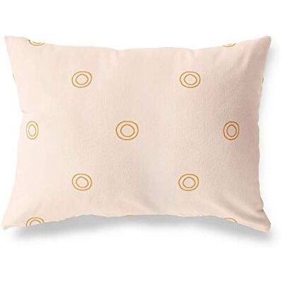Bonamaison dekorativt kuddöverdrag, orange-Off vit prydnadskudde, heminredning örngott för vardagsrum, soffa, sovrum, storlek: 45 x 60 cm designad och tillverkad i Turkiet Bonamaison dekorativt kuddöverdrag, orange-Off vit prydnadskudde, heminredning örngott för vardagsrum, soffa, sovrum, storlek: 45 x 60 cm designad och tillverkad i Turkiet