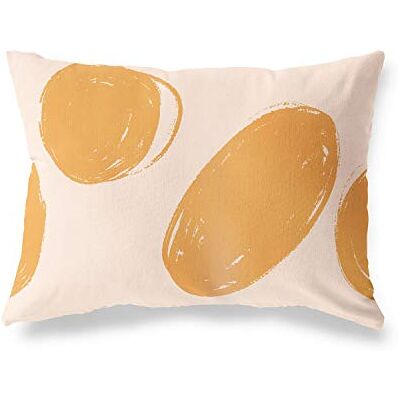 Bonamaison dekorativt kuddöverdrag, orange-Off vit prydnadskudde, heminredning örngott för vardagsrum, soffa, sovrum, storlek: 45 x 60 cm designad och tillverkad i Turkiet Bonamaison dekorativt kuddöverdrag, orange-Off vit prydnadskudde, heminredning örngott för vardagsrum, soffa, sovrum, storlek: 45 x 60 cm designad och tillverkad i Turkiet