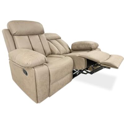 Homey 2-sitssoffa med avslappningsfunktion, Havana-modell med manuell lutning och fotstöd, mått: 152 cm (B) x 103,5 cm (H) x 93 cm (botten), beige Homey 2-sitssoffa med avslappningsfunktion, Havana-modell med manuell lutning och fotstöd, mått: 152 cm (B) x 103,5 cm (H) x 93 cm (botten), beige
