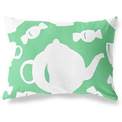 Bonamaison dekorativt kuddöverdrag, bensin grön-vit prydnadskuddöverdrag, heminredning örngott för vardagsrum, soffa, sovrum, storlek: 45 x 60 cm designad och tillverkad i Turkiet Bonamaison dekorativt kuddöverdrag, bensin grön-vit prydnadskuddöverdrag, heminredning örngott för vardagsrum, soffa, sovrum, storlek: 45 x 60 cm designad och tillverkad i Turkiet