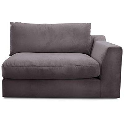 CAVADORE Sofa-modul ”Fiona” med armstöd höger/individuellt kan kombineras som hörnsoffa, stor soffa eller vardagsrumslandskap/138 x 90 x 112/vävtyg grå CAVADORE Sofa-modul ”Fiona” med armstöd höger/individuellt kan kombineras som hörnsoffa, stor soffa eller vardagsrumslandskap/138 x 90 x 112/vävtyg grå