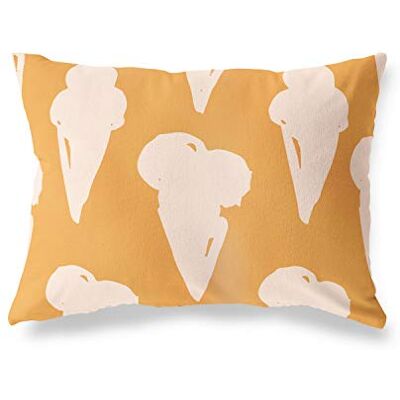 Bonamaison dekorativt kuddöverdrag, orange-Off vit prydnadskudde, heminredning örngott för vardagsrum, soffa, sovrum, storlek: 45 x 60 cm designad och tillverkad i Turkiet Bonamaison dekorativt kuddöverdrag, orange-Off vit prydnadskudde, heminredning örngott för vardagsrum, soffa, sovrum, storlek: 45 x 60 cm designad och tillverkad i Turkiet