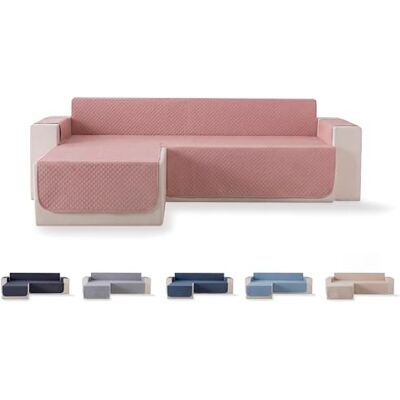 Todocama – Sofföverdrag, sits, sofföverdrag i romben, andas, lätt att rengöra, (rosa, vänster schäslong 240 cm) Todocama – Sofföverdrag, sits, sofföverdrag i romben, andas, lätt att rengöra, (rosa, vänster schäslong 240 cm)