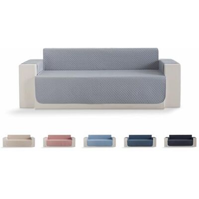 Todocama – Sofföverdrag, sits, sofföverdrag med rombvaddering, andas, lätt att rengöra, (ljusgrå, 3-sits soffa) Todocama – Sofföverdrag, sits, sofföverdrag med rombvaddering, andas, lätt att rengöra, (ljusgrå, 3-sits soffa)