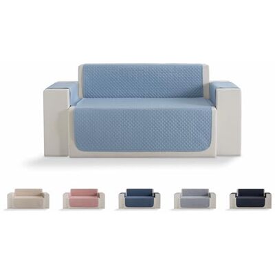 Todocama – Sofföverdrag, sits, sofföverdrag med rombvaddering, andas, lätt att rengöra, (ljusblå, 2-sits soffa) Todocama – Sofföverdrag, sits, sofföverdrag med rombvaddering, andas, lätt att rengöra, (ljusblå, 2-sits soffa)