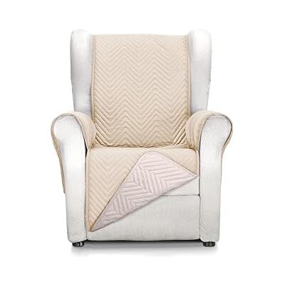 Martina Home Milano sofföverdrag 1-sits vändbar vadderad sofföverdrag beige/linne Martina Home Milano sofföverdrag 1-sits vändbar vadderad sofföverdrag beige/linne