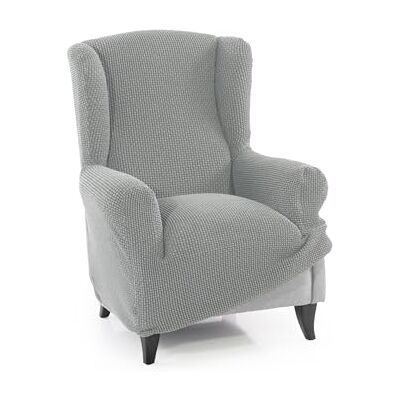 FAVERTI Superstretchigt överdrag för 1-sits öronfåtölj 70 till 100 cm NOVELE-modell Ljusgrå kvalitetsskydd av jacquardtyg i bomullskänsla hörselskydd för fåtöljer FAVERTI Superstretchigt överdrag för 1-sits öronfåtölj 70 till 100 cm NOVELE-modell Ljusgrå kvalitetsskydd av jacquardtyg i bomullskänsla hörselskydd för fåtöljer
