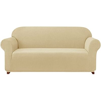 subrtex 1-del expanderbart sofföverdrag för fåtöljer med elastiskt armstöd skyddande soffa (4-sits, khaki) subrtex 1-del expanderbart sofföverdrag för fåtöljer med elastiskt armstöd skyddande soffa (4-sits, khaki)