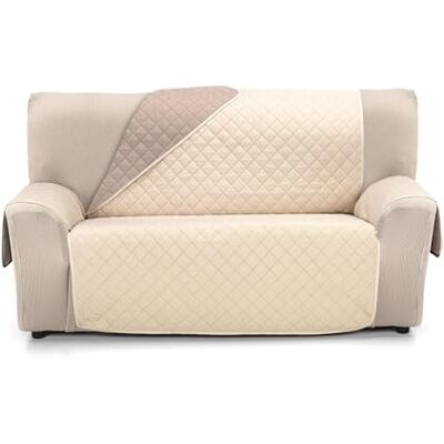 Martina Home Täcker Omvänd Vadderad Soffa Bärnsten 2-sits XL Beige/Läder Martina Home Täcker Omvänd Vadderad Soffa Bärnsten 2-sits XL Beige/Läder