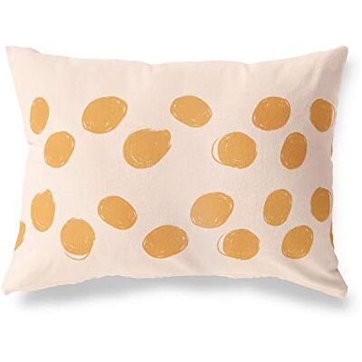 Bonamaison dekorativt kuddöverdrag, orange-Off vit prydnadskudde, heminredning örngott för vardagsrum, soffa, sovrum, storlek: 45 x 60 cm designad och tillverkad i Turkiet Bonamaison dekorativt kuddöverdrag, orange-Off vit prydnadskudde, heminredning örngott för vardagsrum, soffa, sovrum, storlek: 45 x 60 cm designad och tillverkad i Turkiet