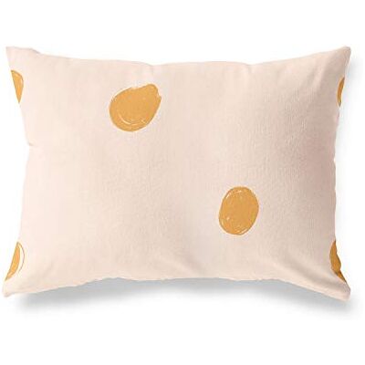 Bonamaison dekorativt kuddöverdrag, orange-Off vit prydnadskudde, heminredning örngott för vardagsrum, soffa, sovrum, storlek: 45 x 60 cm designad och tillverkad i Turkiet Bonamaison dekorativt kuddöverdrag, orange-Off vit prydnadskudde, heminredning örngott för vardagsrum, soffa, sovrum, storlek: 45 x 60 cm designad och tillverkad i Turkiet