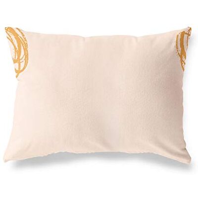 Bonamaison dekorativt kuddöverdrag, orange-Off vit prydnadskudde, heminredning örngott för vardagsrum, soffa, sovrum, storlek: 45 x 60 cm designad och tillverkad i Turkiet Bonamaison dekorativt kuddöverdrag, orange-Off vit prydnadskudde, heminredning örngott för vardagsrum, soffa, sovrum, storlek: 45 x 60 cm designad och tillverkad i Turkiet