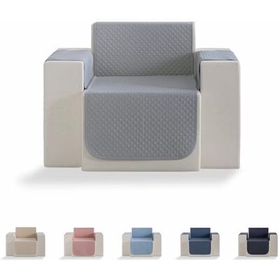 Todocama – Sofföverdrag, sits, sofföverdrag med rombvaddering, andas, lätt att rengöra, (ljusgrå, 1-sits soffa) Todocama – Sofföverdrag, sits, sofföverdrag med rombvaddering, andas, lätt att rengöra, (ljusgrå, 1-sits soffa)