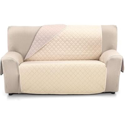 Martina Home Vändbar vadderad soffa täcker bärnsten 3-sits Beige linne Martina Home Vändbar vadderad soffa täcker bärnsten 3-sits Beige linne