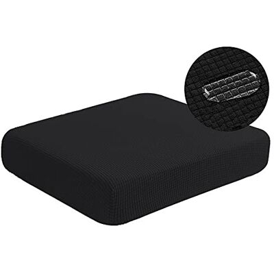 NC HOME Vattenavvisande soffkuddfodral Jacquard hög stretchtyg stolskudde möbelskydd för vardagsrum, tvättbart sofföverdrag för soffa, 1-sits (liten, svart) NC HOME Vattenavvisande soffkuddfodral Jacquard hög stretchtyg stolskudde möbelskydd för vardagsrum, tvättbart sofföverdrag för soffa, 1-sits (liten, svart)