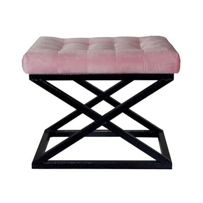 Atelier Del Sofa Atelier Del Soffa, snygg muff med metallram, 50 x 42 x 40 cm 100% polyester babyface, grå med svarta och rosa accents Perfekt för moderna living utrymmen och dekor Atelier Del Sofa Atelier Del Soffa, snygg muff med metallram, 50 x 42 x 40 cm 100% polyester babyface, grå med svarta och rosa accents Perfekt för moderna living utrymmen och dekor