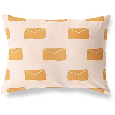 Bonamaison dekorativt kuddöverdrag, orange-Off vit prydnadskudde, heminredning örngott för vardagsrum, soffa, sovrum, storlek: 45 x 60 cm designad och tillverkad i Turkiet Bonamaison dekorativt kuddöverdrag, orange-Off vit prydnadskudde, heminredning örngott för vardagsrum, soffa, sovrum, storlek: 45 x 60 cm designad och tillverkad i Turkiet
