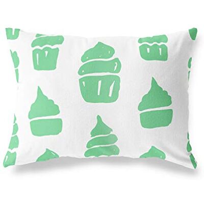 Bonamaison dekorativt kuddöverdrag, bensin grön-vit prydnadskuddöverdrag, heminredning örngott för vardagsrum, soffa, sovrum, storlek: 45 x 60 cm designad och tillverkad i Turkiet Bonamaison dekorativt kuddöverdrag, bensin grön-vit prydnadskuddöverdrag, heminredning örngott för vardagsrum, soffa, sovrum, storlek: 45 x 60 cm designad och tillverkad i Turkiet