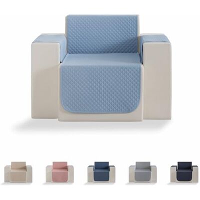 Todocama – Sofföverdrag, sits, sofföverdrag med rombvaddering, andas, lätt att rengöra, (ljusblå, 1-sits soffa) Todocama – Sofföverdrag, sits, sofföverdrag med rombvaddering, andas, lätt att rengöra, (ljusblå, 1-sits soffa)