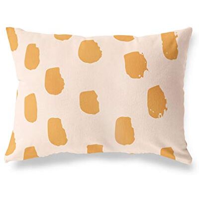 Bonamaison dekorativt kuddöverdrag, orange-Off vit prydnadskudde, heminredning örngott för vardagsrum, soffa, sovrum, storlek: 45 x 60 cm designad och tillverkad i Turkiet Bonamaison dekorativt kuddöverdrag, orange-Off vit prydnadskudde, heminredning örngott för vardagsrum, soffa, sovrum, storlek: 45 x 60 cm designad och tillverkad i Turkiet