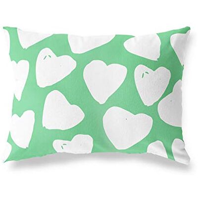 Bonamaison dekorativt kuddöverdrag, bensin grön-vit prydnadskuddöverdrag, heminredning örngott för vardagsrum, soffa, sovrum, storlek: 45 x 60 cm designad och tillverkad i Turkiet Bonamaison dekorativt kuddöverdrag, bensin grön-vit prydnadskuddöverdrag, heminredning örngott för vardagsrum, soffa, sovrum, storlek: 45 x 60 cm designad och tillverkad i Turkiet