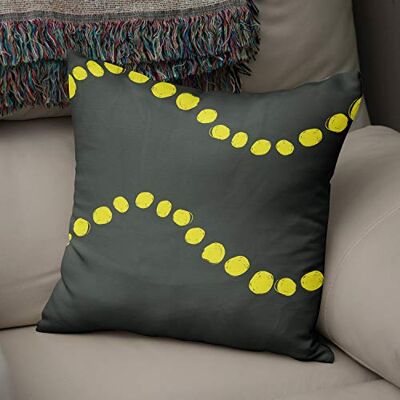 Bonamaison dekorativt kuddöverdrag neon gul & rök, prydnadskuddöverdrag, heminredning örngott för vardagsrum, soffa, sovrum, storlek: 43 x 43 cm designad och tillverkad i Turkiet Bonamaison dekorativt kuddöverdrag neon gul & rök, prydnadskuddöverdrag, heminredning örngott för vardagsrum, soffa, sovrum, storlek: 43 x 43 cm designad och tillverkad i Turkiet