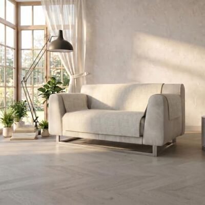 Italian Bed Linen COMFORT halkfritt sofföverdrag tillverkat i Italien, kräm, 2-sits Italian Bed Linen COMFORT halkfritt sofföverdrag tillverkat i Italien, kräm, 2-sits