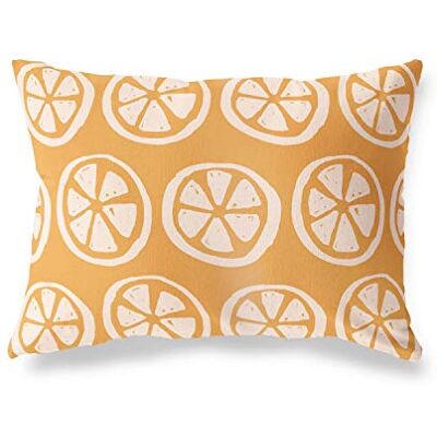 Bonamaison dekorativt kuddöverdrag, orange-Off vit prydnadskudde, heminredning örngott för vardagsrum, soffa, sovrum, storlek: 45 x 60 cm designad och tillverkad i Turkiet Bonamaison dekorativt kuddöverdrag, orange-Off vit prydnadskudde, heminredning örngott för vardagsrum, soffa, sovrum, storlek: 45 x 60 cm designad och tillverkad i Turkiet