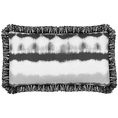 Sleepdown Slips färg frans fylld kudde mjuk dekorativ bomullskudde för heminredning soffa sovrum och bil 35 cm x 50 cm svart Sleepdown Slips färg frans fylld kudde mjuk dekorativ bomullskudde för heminredning soffa sovrum och bil 35 cm x 50 cm svart