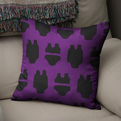 Bonamaison dekorativt kuddöverdrag lila och svart, prydnadskuddöverdrag, heminredning örngott för vardagsrum, soffa, sovrum, storlek: 43 x 43 cm Designad och tillverkad i Turkiet Bonamaison dekorativt kuddöverdrag lila och svart, prydnadskuddöverdrag, heminredning örngott för vardagsrum, soffa, sovrum, storlek: 43 x 43 cm Designad och tillverkad i Turkiet