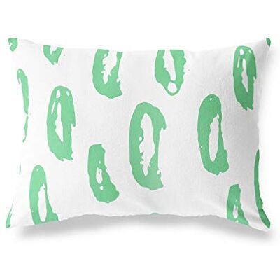 Bonamaison dekorativt kuddöverdrag, bensin grön-vit prydnadskuddöverdrag, heminredning örngott för vardagsrum, soffa, sovrum, storlek: 45 x 60 cm designad och tillverkad i Turkiet Bonamaison dekorativt kuddöverdrag, bensin grön-vit prydnadskuddöverdrag, heminredning örngott för vardagsrum, soffa, sovrum, storlek: 45 x 60 cm designad och tillverkad i Turkiet