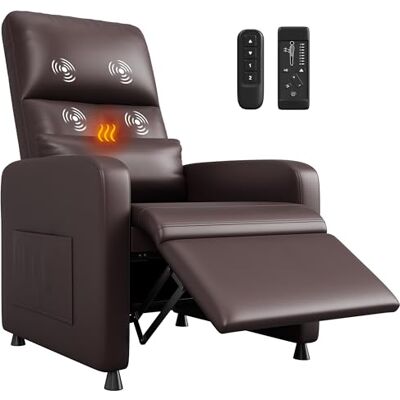 GarveeHome Elektrisk TV-fåtölj, relaxstol, relaxstol, massagestol med värmefunktion, justerbar TV-stol med fotstöd, enkel soffa för vardagsrum, sovrum, kontor GarveeHome Elektrisk TV-fåtölj, relaxstol, relaxstol, massagestol med värmefunktion, justerbar TV-stol med fotstöd, enkel soffa för vardagsrum, sovrum, kontor