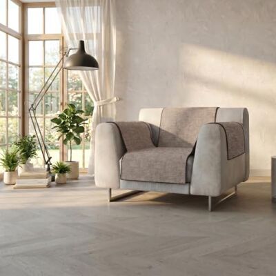 Italian Bed Linen COMFORT halkfritt sofföverdrag tillverkat i Italien, brun, 1-sits Italian Bed Linen COMFORT halkfritt sofföverdrag tillverkat i Italien, brun, 1-sits