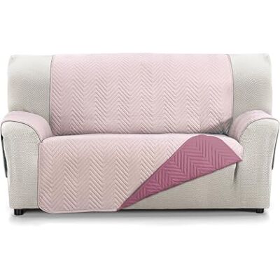 Martina Home Milano sofföverdrag 2-sits vändbart vadderat sofföverdrag aubergine/lax Martina Home Milano sofföverdrag 2-sits vändbart vadderat sofföverdrag aubergine/lax
