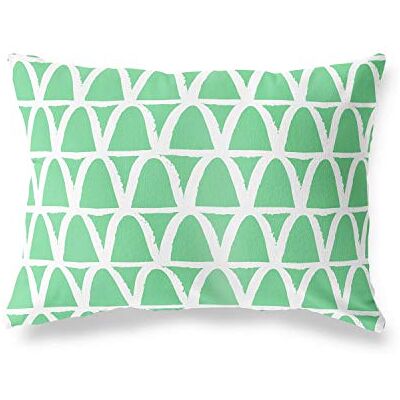 Bonamaison dekorativt kuddöverdrag, bensin grön-vit prydnadskuddöverdrag, heminredning örngott för vardagsrum, soffa, sovrum, storlek: 45 x 60 cm designad och tillverkad i Turkiet Bonamaison dekorativt kuddöverdrag, bensin grön-vit prydnadskuddöverdrag, heminredning örngott för vardagsrum, soffa, sovrum, storlek: 45 x 60 cm designad och tillverkad i Turkiet