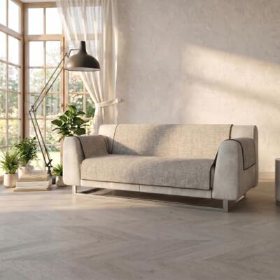 Italian Bed Linen COMFORT halkfritt sofföverdrag tillverkat i Italien, brun, 3-sits Italian Bed Linen COMFORT halkfritt sofföverdrag tillverkat i Italien, brun, 3-sits