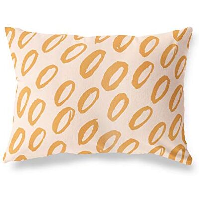 Bonamaison dekorativt kuddöverdrag, orange-Off vit prydnadskudde, heminredning örngott för vardagsrum, soffa, sovrum, storlek: 45 x 60 cm designad och tillverkad i Turkiet Bonamaison dekorativt kuddöverdrag, orange-Off vit prydnadskudde, heminredning örngott för vardagsrum, soffa, sovrum, storlek: 45 x 60 cm designad och tillverkad i Turkiet