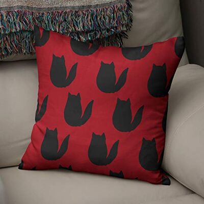 Bonamaison dekorativt kuddöverdrag röd & svart, prydnadskuddöverdrag, heminredning örngott för vardagsrum, soffa, sovrum, storlek: 43 x 43 cm – designad och tillverkad i Turkiet Bonamaison dekorativt kuddöverdrag röd & svart, prydnadskuddöverdrag, heminredning örngott för vardagsrum, soffa, sovrum, storlek: 43 x 43 cm – designad och tillverkad i Turkiet