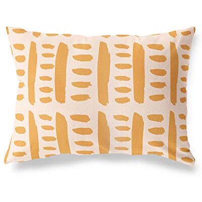 Bonamaison dekorativt kuddöverdrag, orange-Off vit prydnadskudde, heminredning örngott för vardagsrum, soffa, sovrum, storlek: 45 x 60 cm designad och tillverkad i Turkiet Bonamaison dekorativt kuddöverdrag, orange-Off vit prydnadskudde, heminredning örngott för vardagsrum, soffa, sovrum, storlek: 45 x 60 cm designad och tillverkad i Turkiet