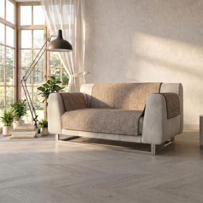 Italian Bed Linen COMFORT halkfritt sofföverdrag tillverkat i Italien, brun, 2-sits Italian Bed Linen COMFORT halkfritt sofföverdrag tillverkat i Italien, brun, 2-sits