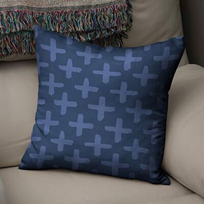 Bonamaison dekorativt kuddöverdrag blå, överdrag till prydnadskudde, heminredning kuddfodral för vardagsrum, soffa, sovrum, storlek: 43 x 43 cm – designad och tillverkad i Turkiet Bonamaison dekorativt kuddöverdrag blå, överdrag till prydnadskudde, heminredning kuddfodral för vardagsrum, soffa, sovrum, storlek: 43 x 43 cm – designad och tillverkad i Turkiet