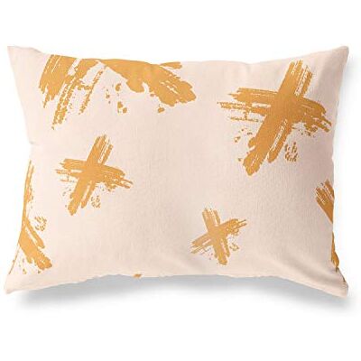 Bonamaison dekorativt kuddöverdrag, orange-Off vit prydnadskudde, heminredning örngott för vardagsrum, soffa, sovrum, storlek: 45 x 60 cm designad och tillverkad i Turkiet Bonamaison dekorativt kuddöverdrag, orange-Off vit prydnadskudde, heminredning örngott för vardagsrum, soffa, sovrum, storlek: 45 x 60 cm designad och tillverkad i Turkiet