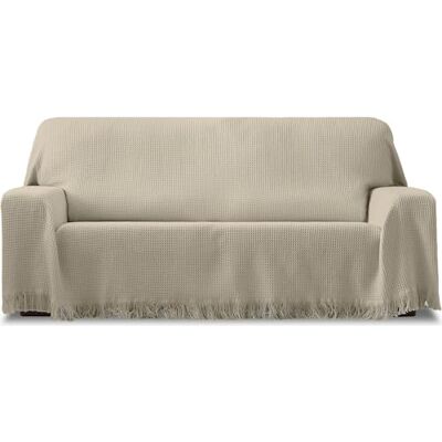 ECOMMERC3 Multipurpose Foulard vändbar storlek 230 x 260 Jacquard tyg Foulard med fransar mink färg idealisk för soffa eller säng, andningsbar och mjuk känsla ECOMMERC3 Multipurpose Foulard vändbar storlek 230 x 260 Jacquard tyg Foulard med fransar mink färg idealisk för soffa eller säng, andningsbar och mjuk känsla
