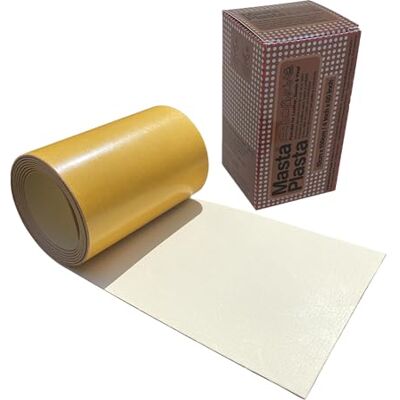MastaPlasta original självhäftande läderreparationstejp – elfenben 150 x 10 cm (60 tum x 4 tum). Omedelbar klädsel kvalitet rep- och rivreparation på en rulle för soffor, bilinredning, väskor, vinyl MastaPlasta original självhäftande läderreparationstejp – elfenben 150 x 10 cm (60 tum x 4 tum). Omedelbar klädsel kvalitet rep- och rivreparation på en rulle för soffor, bilinredning, väskor, vinyl