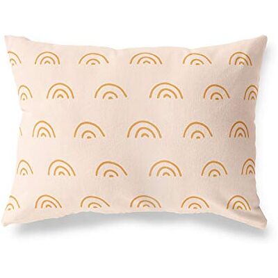 Bonamaison dekorativt kuddöverdrag, orange-Off vit prydnadskudde, heminredning örngott för vardagsrum, soffa, sovrum, storlek: 45 x 60 cm designad och tillverkad i Turkiet Bonamaison dekorativt kuddöverdrag, orange-Off vit prydnadskudde, heminredning örngott för vardagsrum, soffa, sovrum, storlek: 45 x 60 cm designad och tillverkad i Turkiet