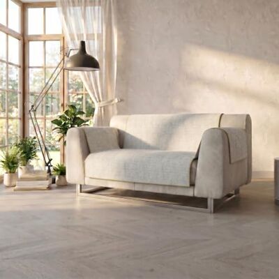 Italian Bed Linen COMFORT halkfritt sofföverdrag tillverkat i Italien, Beige, 2-sits Italian Bed Linen COMFORT halkfritt sofföverdrag tillverkat i Italien, Beige, 2-sits