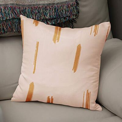 Bonamaison dekorativt kuddöverdrag orange och vitt, överdrag till prydnadskudde, heminredning kuddfodral för vardagsrum, soffa, sovrum, storlek: 43 x 43 cm designad och tillverkad i Turkiet Bonamaison dekorativt kuddöverdrag orange och vitt, överdrag till prydnadskudde, heminredning kuddfodral för vardagsrum, soffa, sovrum, storlek: 43 x 43 cm designad och tillverkad i Turkiet