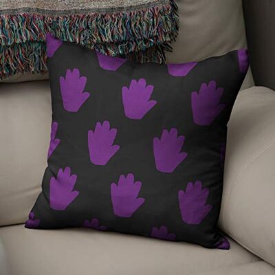 Bonamaison dekorativt kuddöverdrag lila och svart, prydnadskuddöverdrag, heminredning örngott för vardagsrum, soffa, sovrum, storlek: 43 x 43 cm Designad och tillverkad i Turkiet Bonamaison dekorativt kuddöverdrag lila och svart, prydnadskuddöverdrag, heminredning örngott för vardagsrum, soffa, sovrum, storlek: 43 x 43 cm Designad och tillverkad i Turkiet