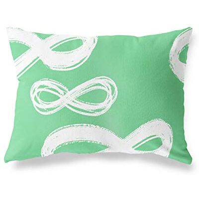 Bonamaison dekorativt kuddöverdrag, bensin grön-vit prydnadskuddöverdrag, heminredning örngott för vardagsrum, soffa, sovrum, storlek: 45 x 60 cm designad och tillverkad i Turkiet Bonamaison dekorativt kuddöverdrag, bensin grön-vit prydnadskuddöverdrag, heminredning örngott för vardagsrum, soffa, sovrum, storlek: 45 x 60 cm designad och tillverkad i Turkiet