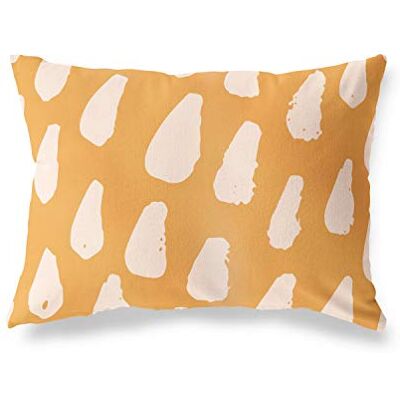 Bonamaison dekorativt kuddöverdrag, orange-Off vit prydnadskudde, heminredning örngott för vardagsrum, soffa, sovrum, storlek: 45 x 60 cm designad och tillverkad i Turkiet Bonamaison dekorativt kuddöverdrag, orange-Off vit prydnadskudde, heminredning örngott för vardagsrum, soffa, sovrum, storlek: 45 x 60 cm designad och tillverkad i Turkiet